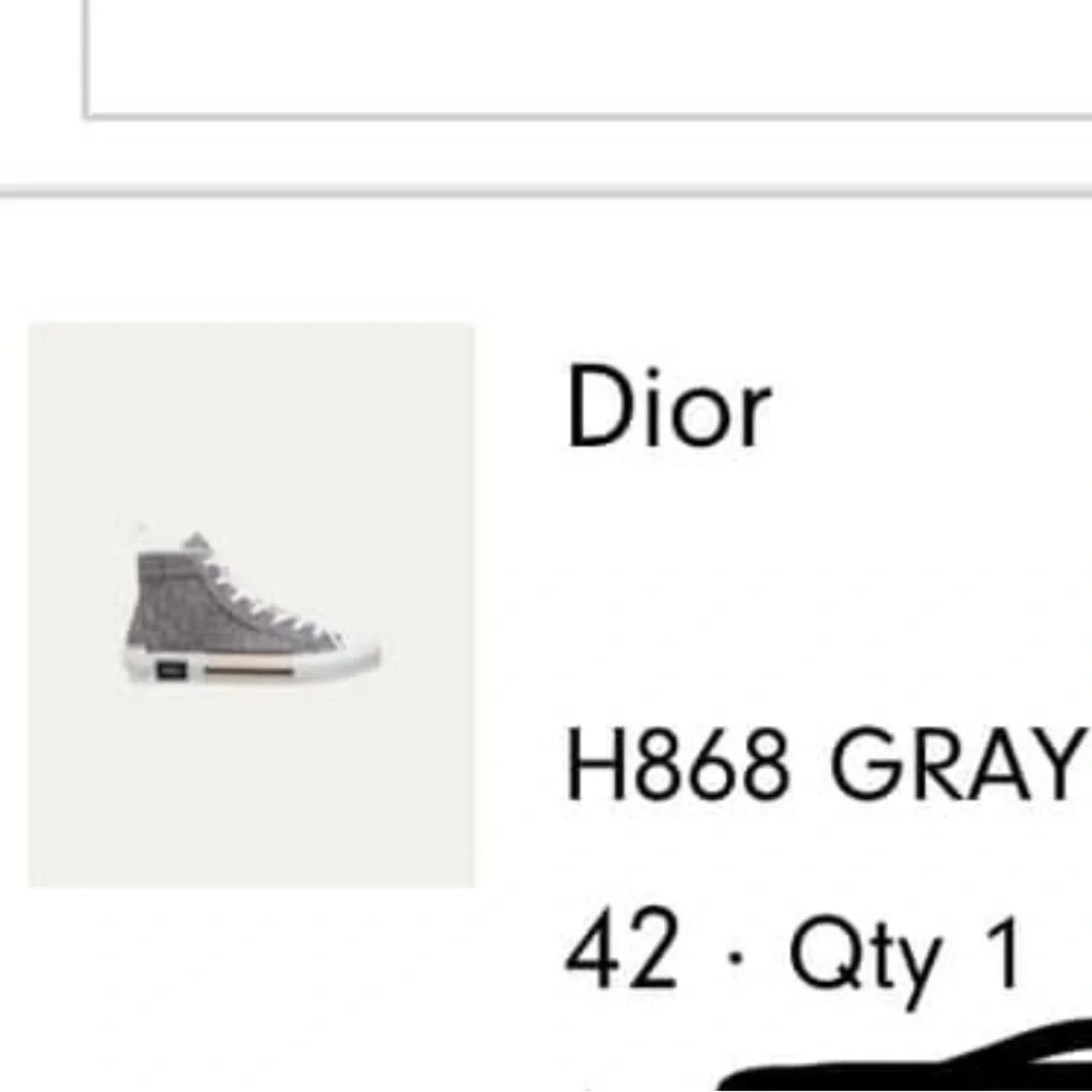 Dior B23 Gray men's hi top sneakers sz 42 $1200 - Picture 4 of 4